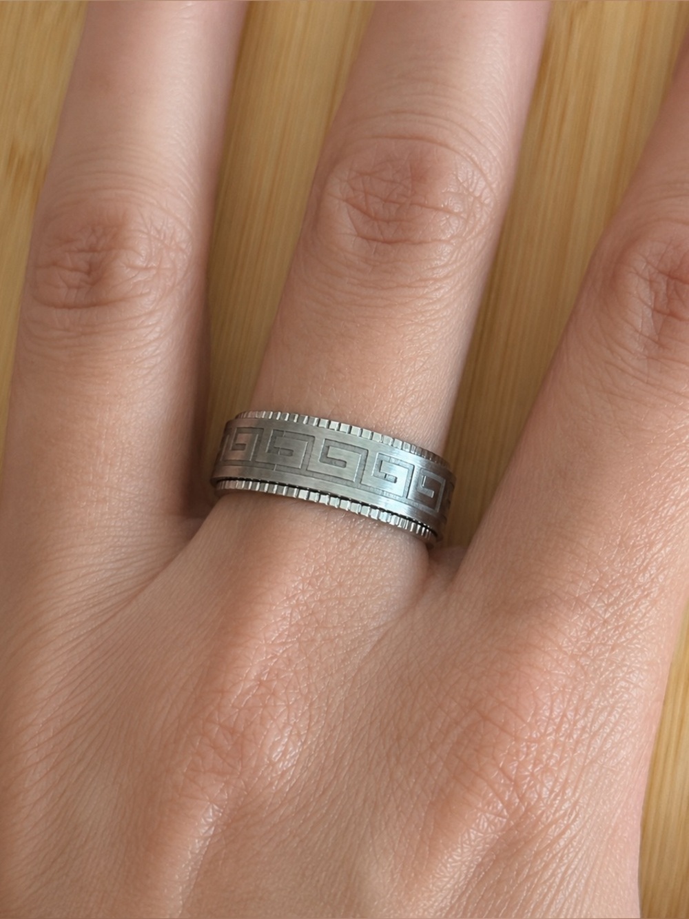 Stainless steel spinner Ring size 10